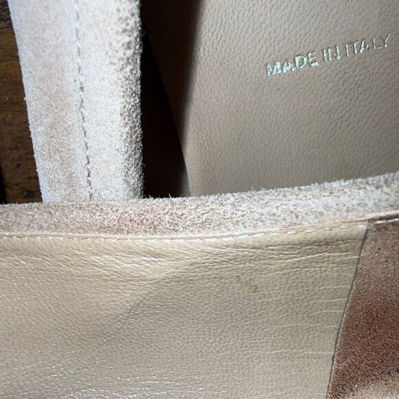 Prada GUC Frasurbane Suede Leather Moccosin Loafers Flats Classic Luxury Beige - Picture 9 of 11